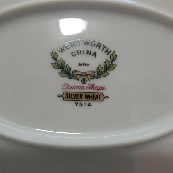 Wentworth China Silver Wheat 14” Oval Platter VTG - Picture 6 of 6